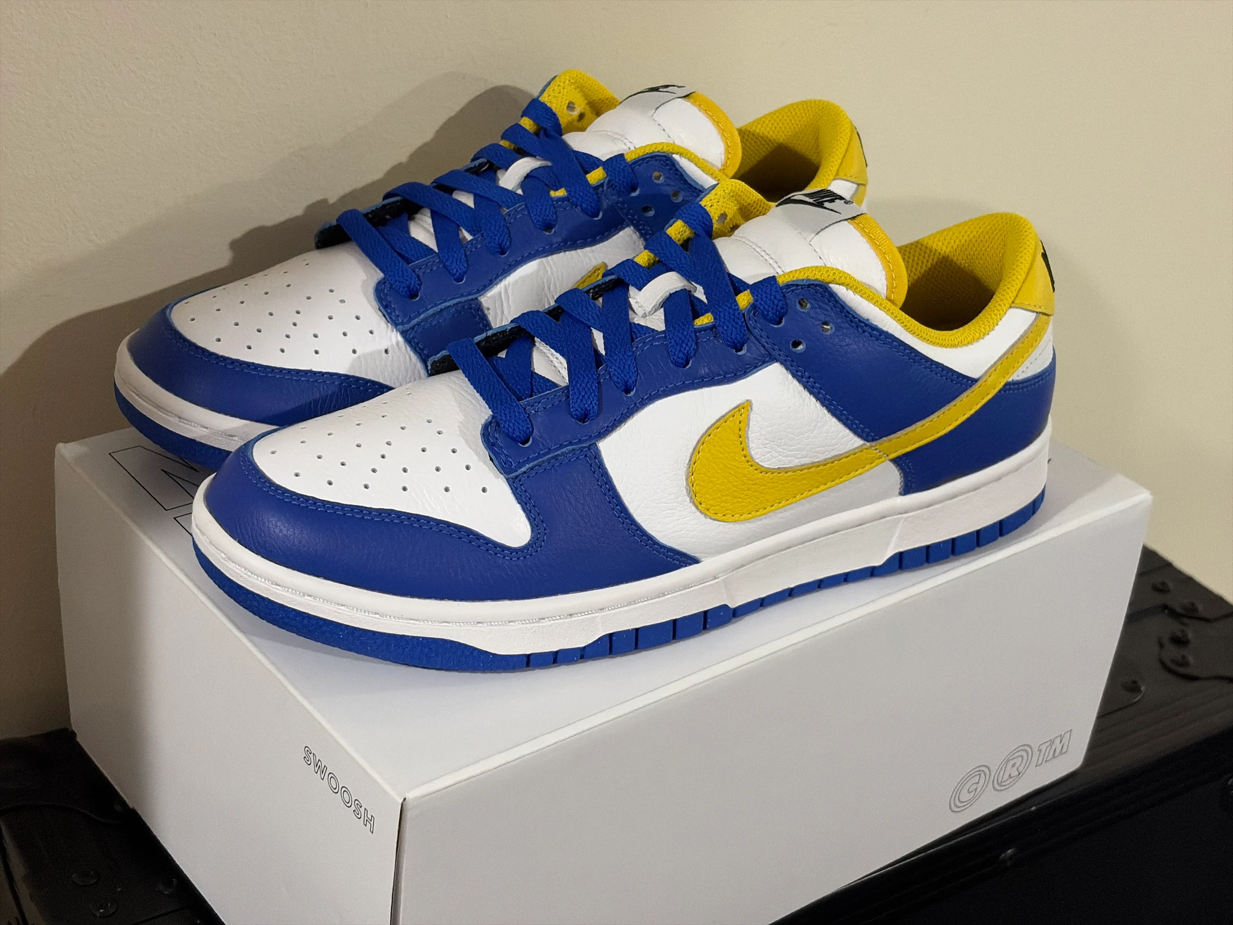 Nike Dunk Low By You Custom Blue and Yellow